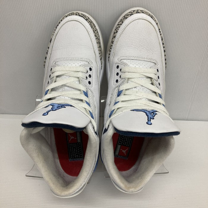 NIKE ナイキ AIR JORDAN 3 RETRO エアジョーダン 3 レトロ スニーカー CT8532-104 UNC ホワイト・バローブルー size27.5cm 瑞穂店