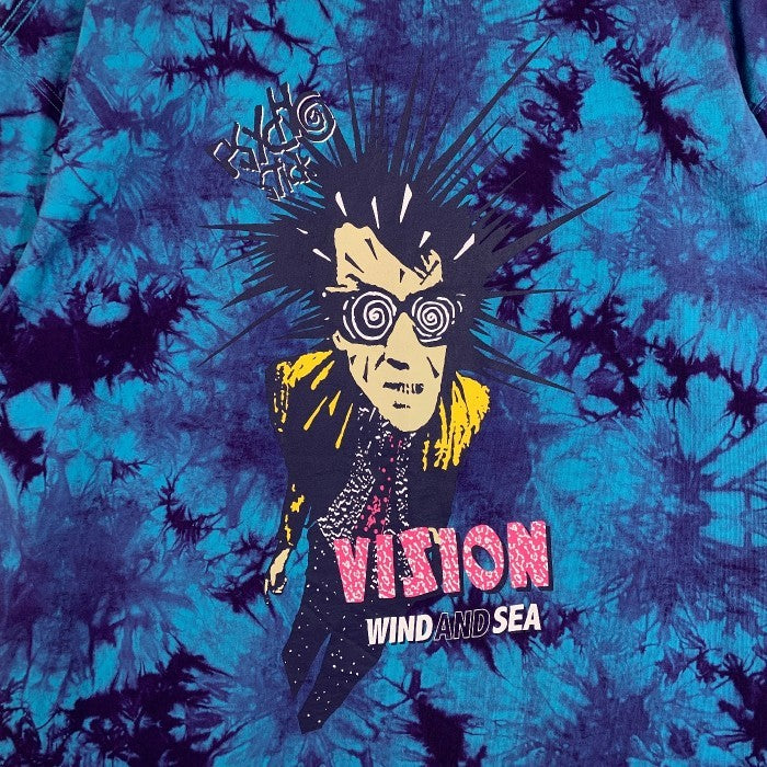 WIND AND SEA ウィンダンシー 23SS VISION ヴィジョン タイダイプリントTシャツ ブルー パープル Size XL 福生店