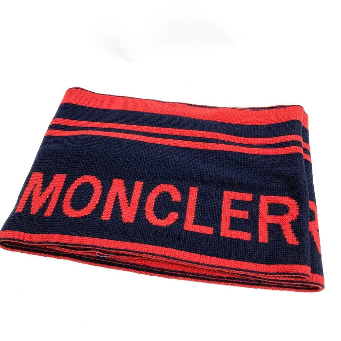MONCLER モンクレール ロゴ  マフラー ネイビー 瑞穂店