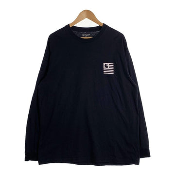 Carhartt W.I.P カーハート L/S STATE PATCH T/S ロングスリーブTシャツ プリント 布パッチ ネイビー Size XL 福生店