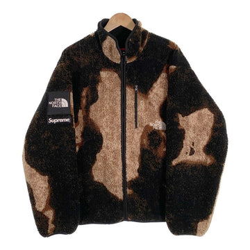 SUPREME シュプリーム 21AW THE NORTH FACE ノースフェイス  Bleached Denim Print Fleece Jacket ブリーチデニムプリント フリースジャケット ブラウン NA52100I Size L 福生店