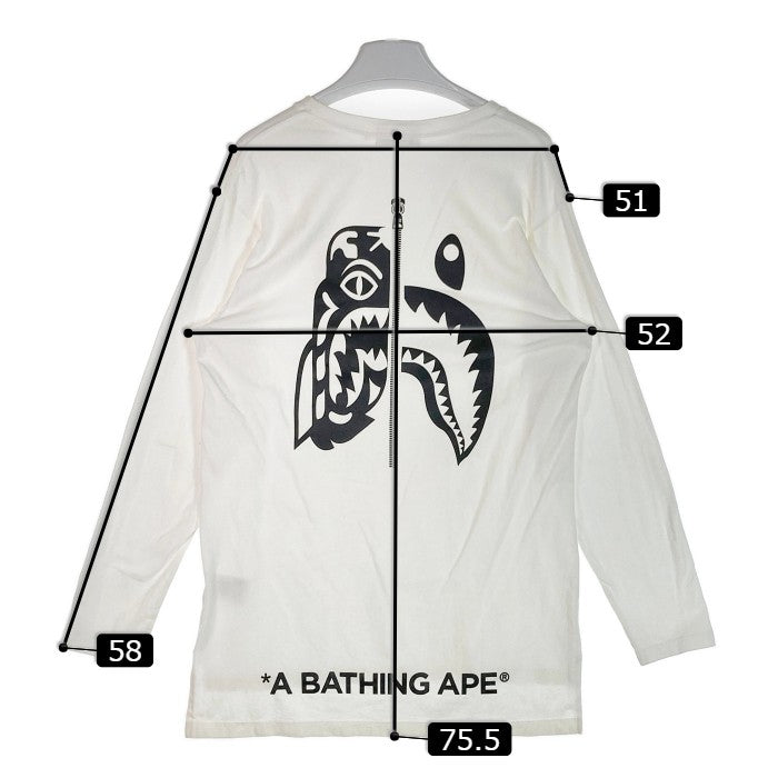 A BATHING APE アベイシングエイプ タイガー 虎 ロンT ホワイト sizeM 瑞穂店