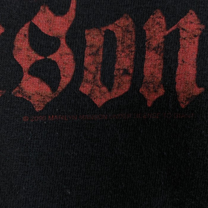 00's Marilyn Manson マリリンマンソン APE OF GOD プリントTシャツ ブラック GIANT 2000コピーライト Size L 福生店