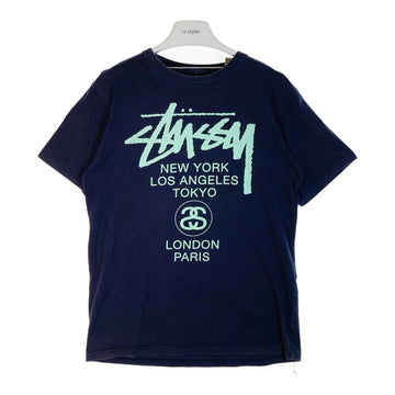 STUSSY ステューシー ロゴ バッグロゴＴシャツ ネイビー sizeM 瑞穂店