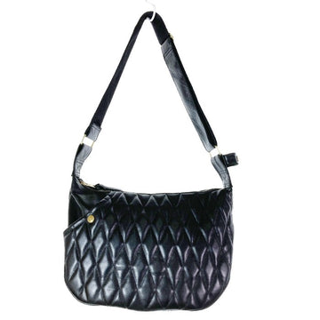 Schott ショット PADDED BANANA BAG パデッドバナナ レザー ショルダーバッグ キルト ブラック BLACK 瑞穂店