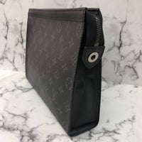 LOUIS VUITTON ルイ ヴィトン ポシェット・ヴォワヤージュＭＭ モノグラム・エクリプス Ｍ61692 ＲＦＩＤタグ クラッチバッグ セカンドバッグ ブラック 瑞穂店