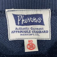 Pherrow's フェローズ 23AW ALASKA STATE カレッジプリント スウェットトレーナー ラグランスリーブ ネイビー Size 38 福生店