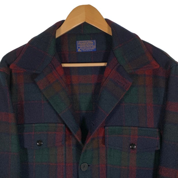 US古着 70's PENDLETON ペンドルトン チェック ウールジャケット USA製 Size M 福生店