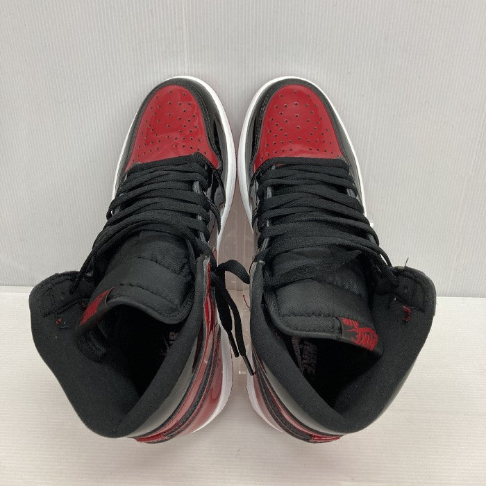 NIKE ナイキ Air Jordan 1 High OG Patent Bred エアジョーダン1 ハイ OG パテント ブレッド 555088-063 赤黒 size27.5cm 瑞穂店