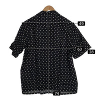 WACKO MARIA ワコマリア 23SS SMALL DOTS OPEN COLLAR SHIRT スモールドット オープンカラーシャツ 半袖 ブラック Size M 福生店