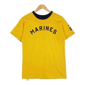 The Real McCOY's リアルマッコイズ MARINES ナンバリング リバーシブル Tシャツ イエロー ネイビー Size L 福生店