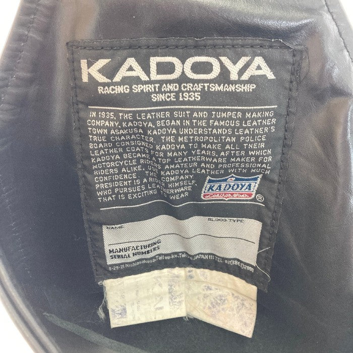 KADOYA カドヤ SINCE1935 チャップス レディース レザーパンツ ブラック size23 瑞穂店