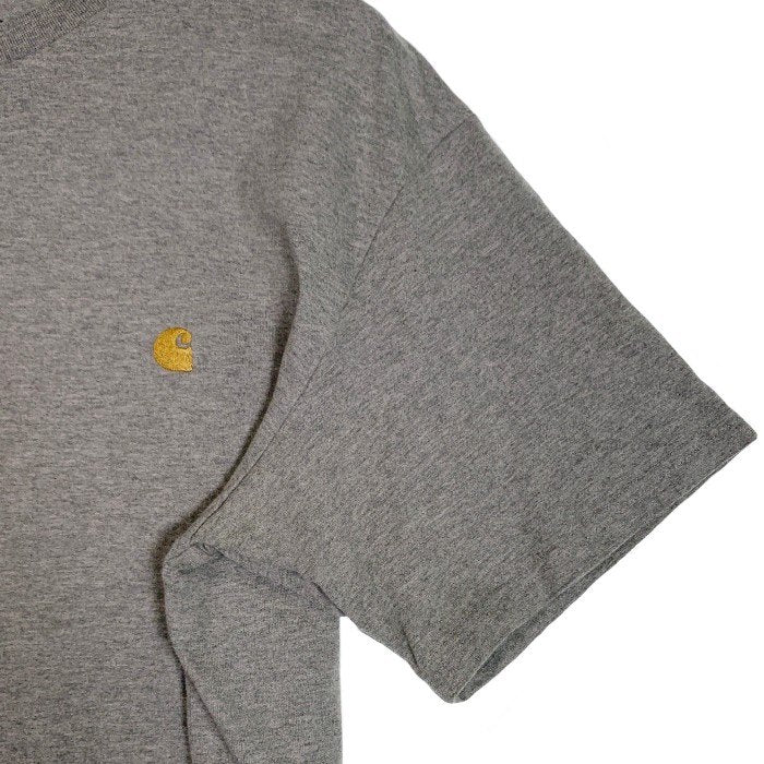 Carhartt W.I.P. カーハート ワークインプログレス S/S CHASE T-SHIRT ロゴ刺繡 Tシャツ グレー Size L 福生店