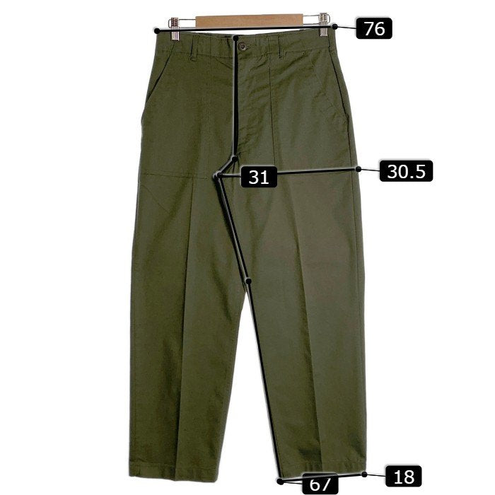 70's~ U.S.ARMY 米軍 ベイカーパンツ オリーブ コットンポリ GENERALジップ 8405-01-075-1231 Size 30×27 福生店