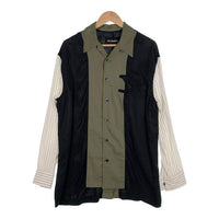 YUKI HASHIMOTO ユウキハシモト 20AW Lining Shirt オープンカラーシャツ 切替 異素材 Size 46 福生店