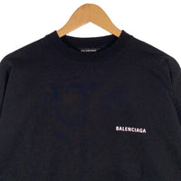 BALENCIAGA バレンシアガ 21SS DEFILE L/S TEE プリント ロングスリーブ Tシャツ ブラック オーバーサイズ 641667 Size XS 福生店