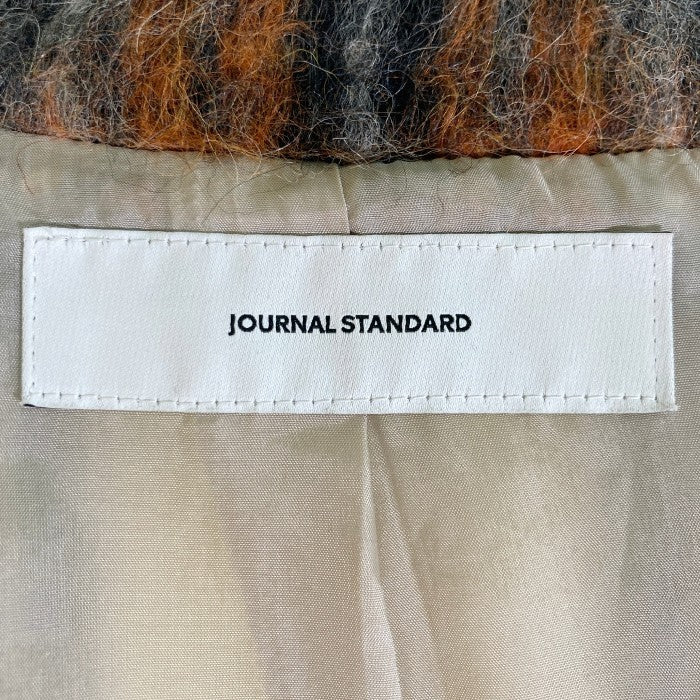 JOURNAL STANDARD ジャーナルスタンダード ウール ロングコート モヘア チェック オレンジ size- 瑞穂店