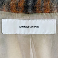 JOURNAL STANDARD ジャーナルスタンダード ウール ロングコート モヘア チェック オレンジ size- 瑞穂店