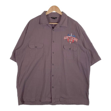 BARRETT JACKSON プリント ワッペン ワークシャツ 半袖 チャコール Size 2XL 福生店