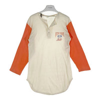 Champion チャンピオン 80's MLBニューヨークメッツ ヘンリーネック ベースボール 7分丈 Tシャツ ホワイト sizeL 瑞穂店