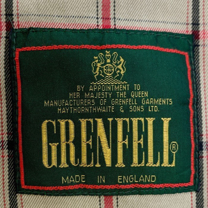 GRENFELL グレンフェル ステンカラーコート ベージュ イングランド製 比翼 Size 38 福生店