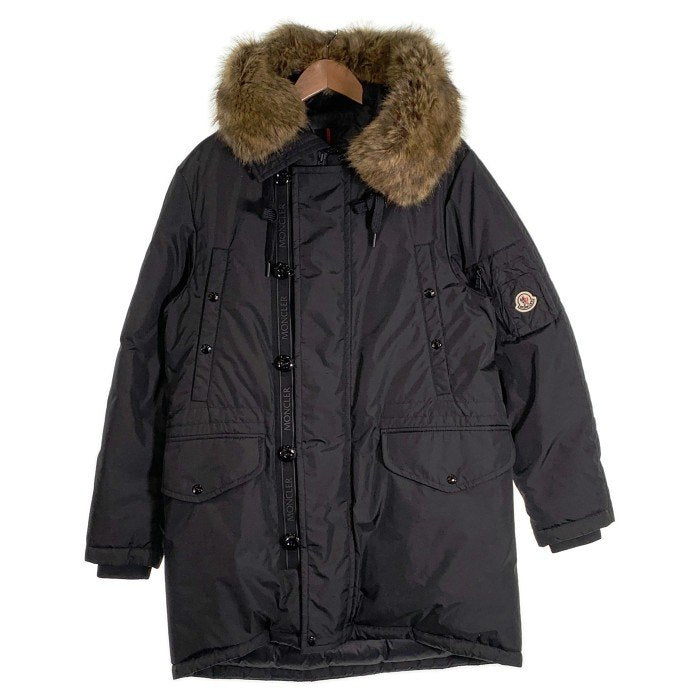 MONCLER  モンクレール AJA LONG PARKA ダウン ファージャケット コート ブラック Size 2 福生店