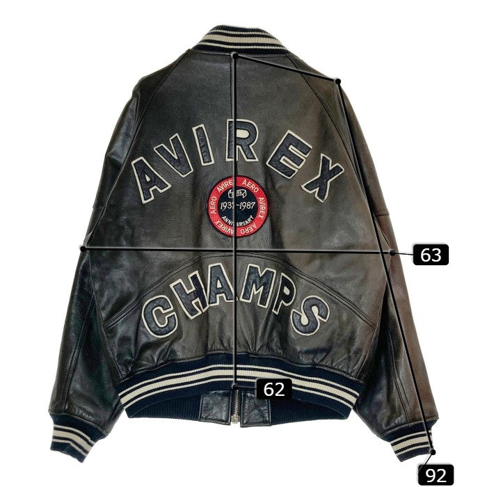 AVIREX アヴィレックス レザースタジャン 50周年モデル リブ ブラック Size L 瑞穂店