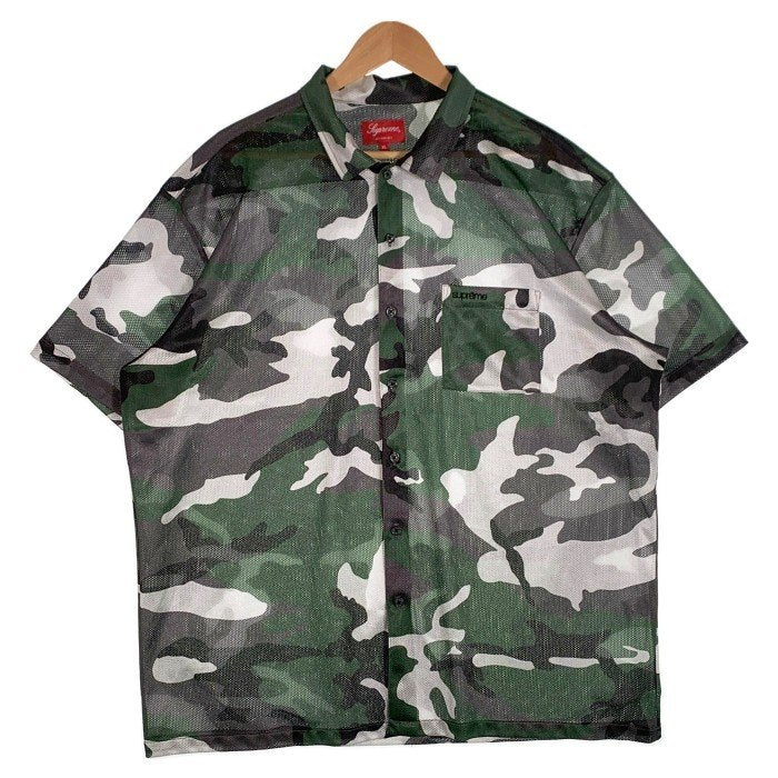 SUPREME シュプリーム 20AW Camo Mesh S/S Shirt カモ メッシュ ショートスリーブシャツ カモフラージュ Size XL 福生店