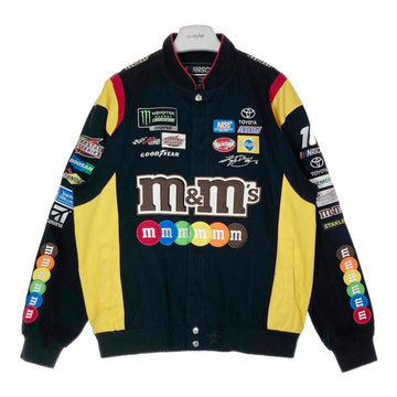 JH DESIGN ジェイエイチデザイン NASCAR ナスカー ジェフハミルトン レーシングジャケット ツイル ブラック Size L 瑞穂店