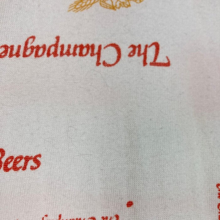 US古着 70’s～80’s MILLER HIGH LIFE ビールメーカー 総柄ロゴ トリムTシャツ レッド sizeM 瑞穂店