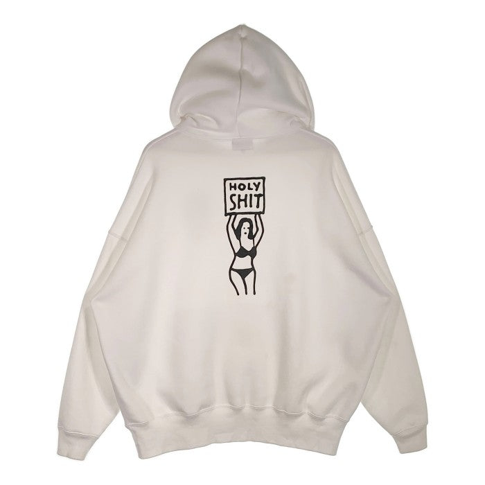 HOLY SHIT ホーリーシット COFFEE Big Pullover Hoodie ビッグ プルオーバー スウェットパーカー ホワイト Size XL 福生店