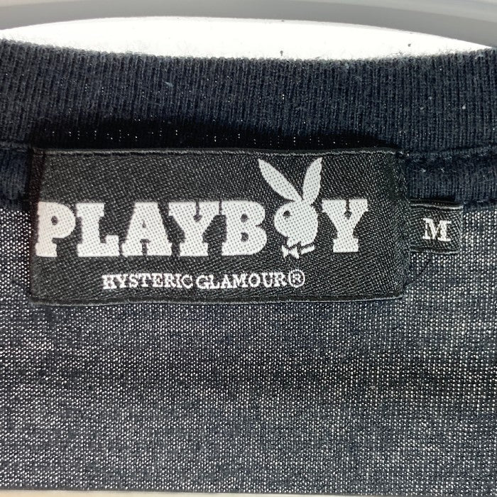 HYSTERIC GLAMOUR ヒステリックグラマー×PLAYBOY プレイボーイ グラフィック ガール プリント Tシャツ 1261CT04 ブラック sizeM 瑞穂店
