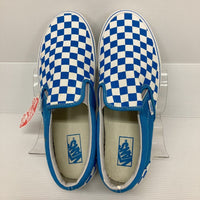 VANS バンズ SLIP-ON スリッポン チェッカーフラッグ ネオン チェック 青 size27.5cm 瑞穂店