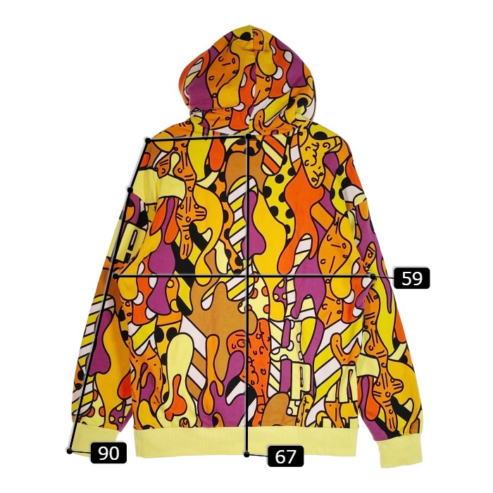 PUMA×Britto X Aop Hoodie 総柄 パーカー イエロー sizeM 瑞穂店