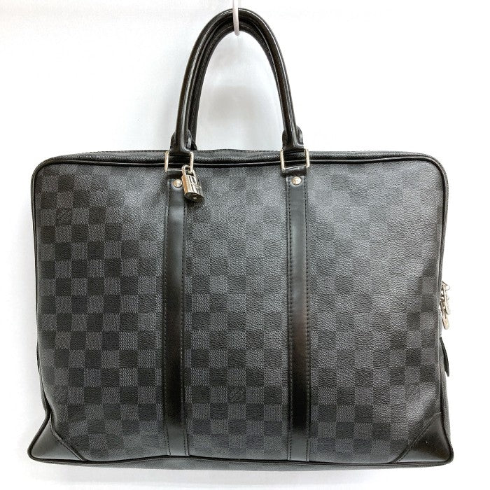 LOUIS VUITTON ルイヴィトン N41125 ダミエグラフィット ポルトドキュマン ヴォワヤージュ ビジネスバッグ メンズ ブラック 瑞穂店