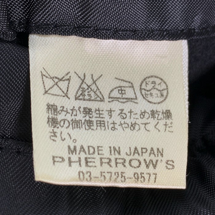 Pherrrow's フェローズ PEA COAT メルトン ウール ピーコート ブラック Size L 福生店