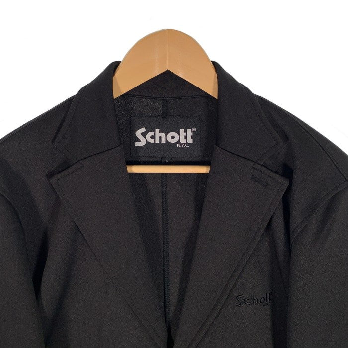 Schott ショット JERSEY 2B JACKET ジャージ テーラードジャケット ブラック 782-3152014 Size L 福生店