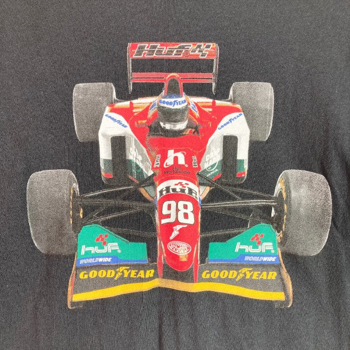 HUF×GOODYEAR ハフ×グッドイヤー レーシングカー プリントTシャツ ブラック sizeM 瑞穂店