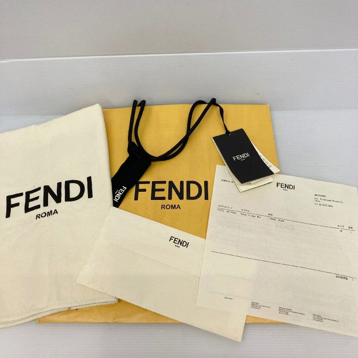 FENDI フェンディ FY0722 94T モンスター バグスレザーパッチ Tシャツ ブラック size44 瑞穂店