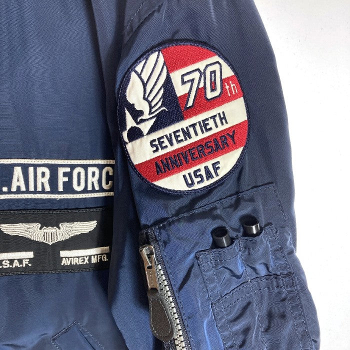 AVIREX アヴィレックス 6172140 U.S.A.F. 70th ANNIVERSARY TYPE MA-1JACKET  アメリカ空軍70周年記念 フライトジャケット ネイビー sizeM 瑞穂店