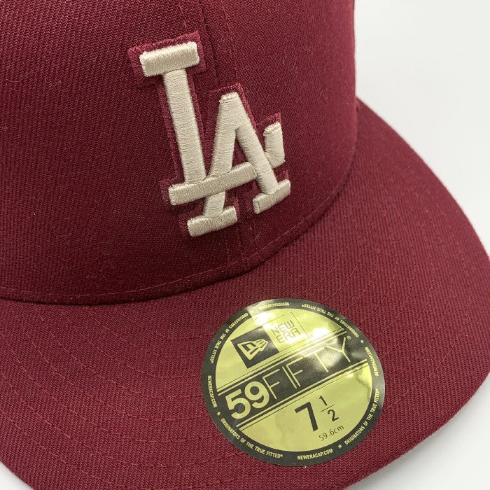New Era ニューエラ LA Dodgers ドジャース 59FIFTY 100周年記念ワッペン ボルドー Size 7 1/2(59.6cm) 福生店