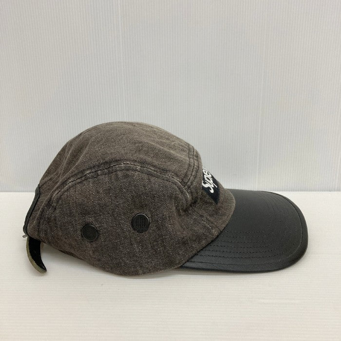 SUPREME シュプリーム 15AW Denim Leather Visor Camp Cap デニム