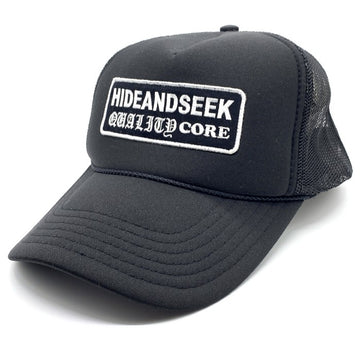 Hide and Seek ハイドアンドシーク TRACKER CAP トラッカーキャップ スナップバック ブラック ワッペン 福生店