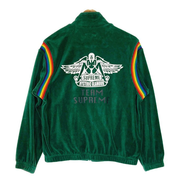 Supreme×HYSTERIC GLAMOUR シュプリーム×ヒステリックグラマー Velour Track Jacket ベロアトラックジャケット 21SS グリーン sizeS 瑞穂店