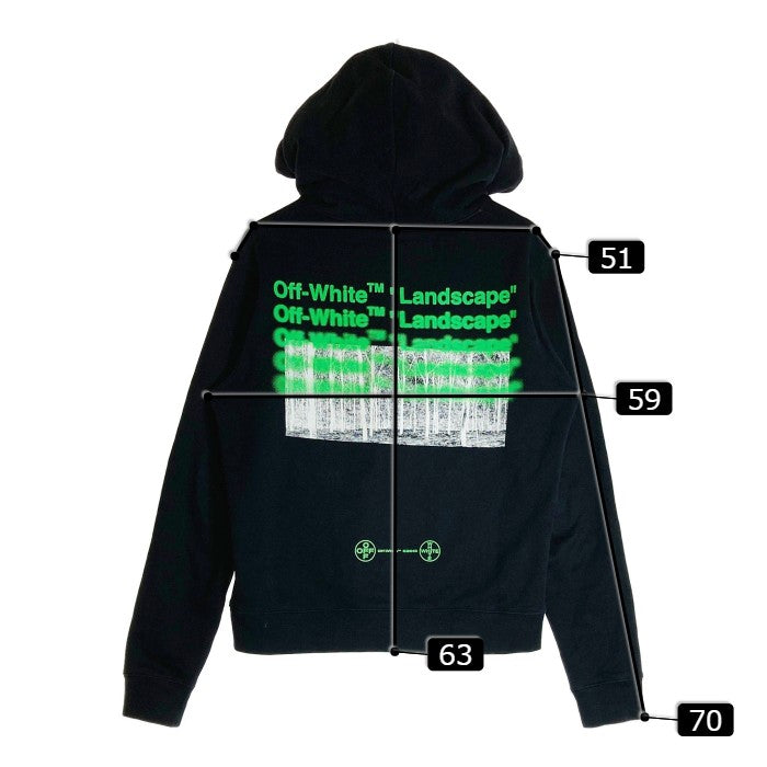 着丈65国内品 Off-White パーカー  ブラック 美品