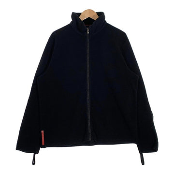 PRADA SPORT プラダスポーツ ジップアップ フリースジャケット ブラック ナイロン ポリエステル Size XL 福生店