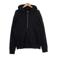 MONCLER モンクレール HOODIE ハーフジップ プルオーバーパーカー ブラック Size L 福生店