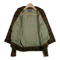 60's~ PENDLETON ペンドルトン ウール ジップアップジャケット ブラウン グリーン TALON Size S-M 相当 福生店