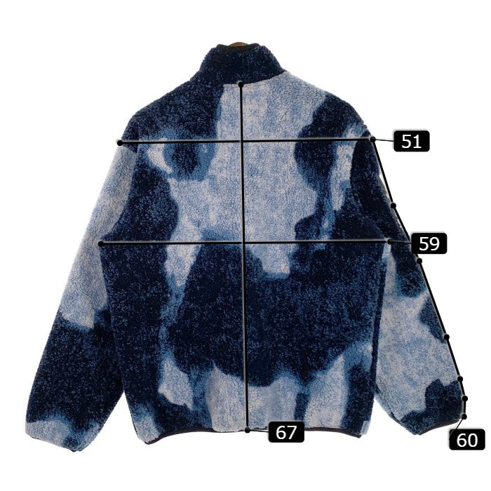 SUPREME シュプリーム 21AW THE NORTH FACE ノースフェイス Bleached Denim Print Fleece Jacket ブリーチデニムプリント フリースジャケット インディゴ NA52100I Size S 福生店