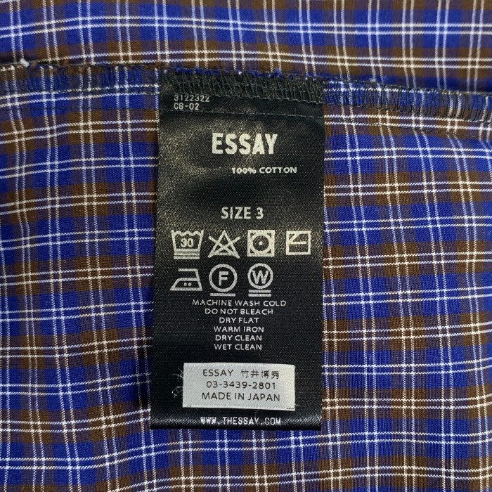 ESSAY エッセイ BD BIG SHIRT ボタンダウンシャツ オーバーサイズ Size 3 福生店